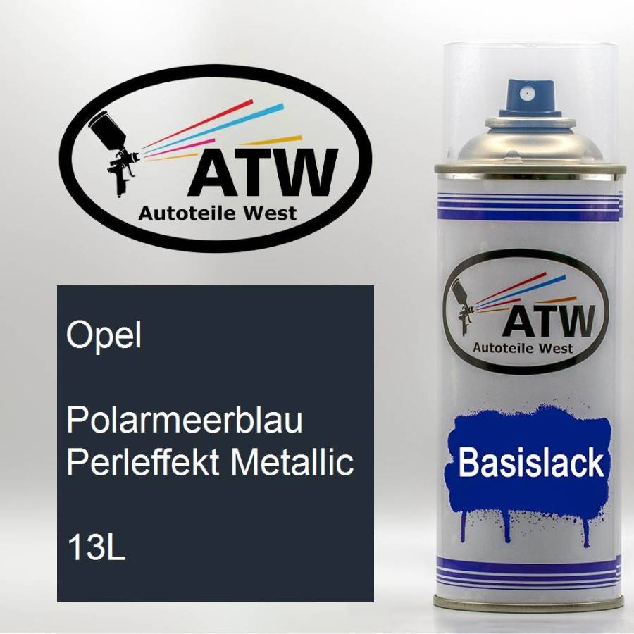 Opel, Polarmeerblau Perleffekt Metallic, 13L: 400ml Sprühdose, von ATW Autoteile West.